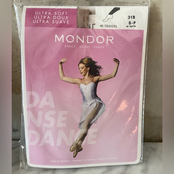 NWT Mondor Ultra Soft Dance 318 / Ballet Tights Suntan 82 - Picture 1 of 3